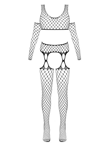 Ensemble Résille 3 Pièces Noir Sexy Femme – Look Sensuel Chic