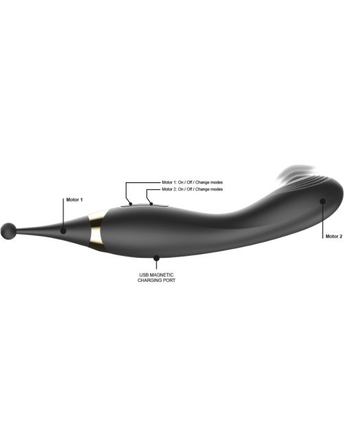 IBIZA - STIMULATEUR CLITORAL ET VIBRATEUR DE POINT G INTERCHANGEABLES