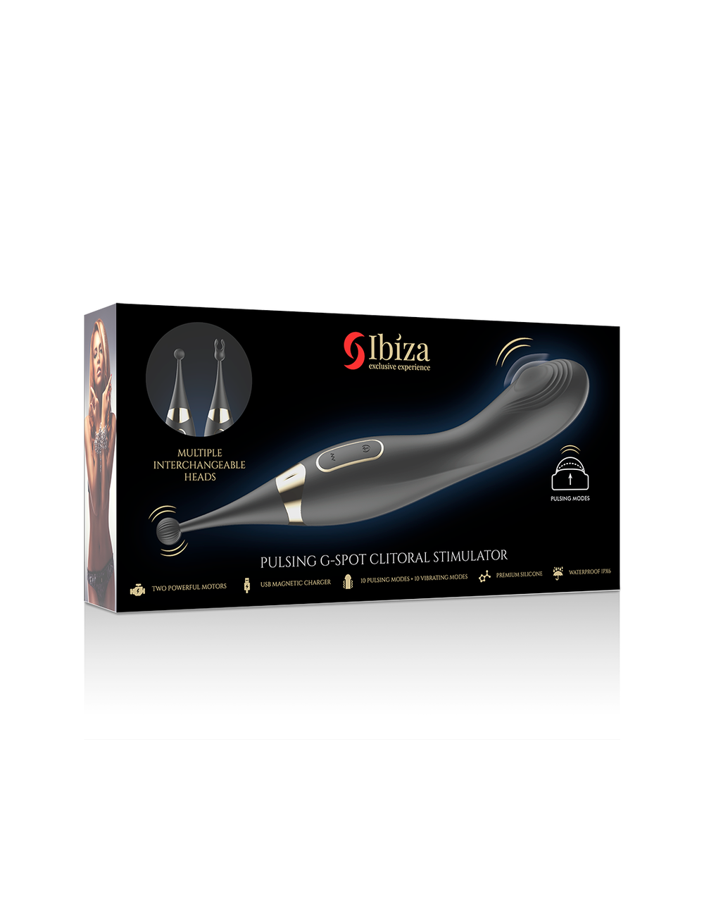 IBIZA - STIMULATEUR CLITORAL ET VIBRATEUR DE POINT G INTERCHANGEABLES