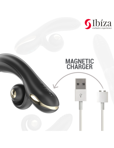 IBIZA - VIBRATEUR TWISTER AVEC STIMULATEUR DE COURBES ET VIBRO-ROTATION