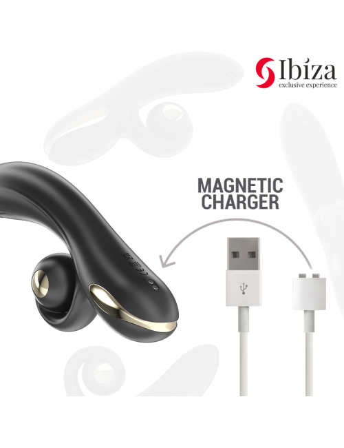 IBIZA - VIBRATEUR TWISTER AVEC STIMULATEUR DE COURBES ET VIBRO-ROTATION