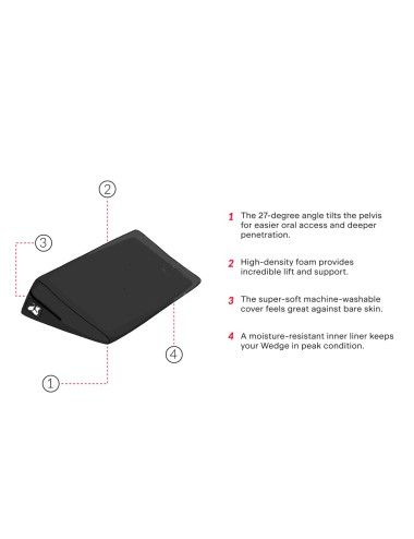 Coussin Wedge Noir Liberator Ergonomique | Roselyselingerie.com