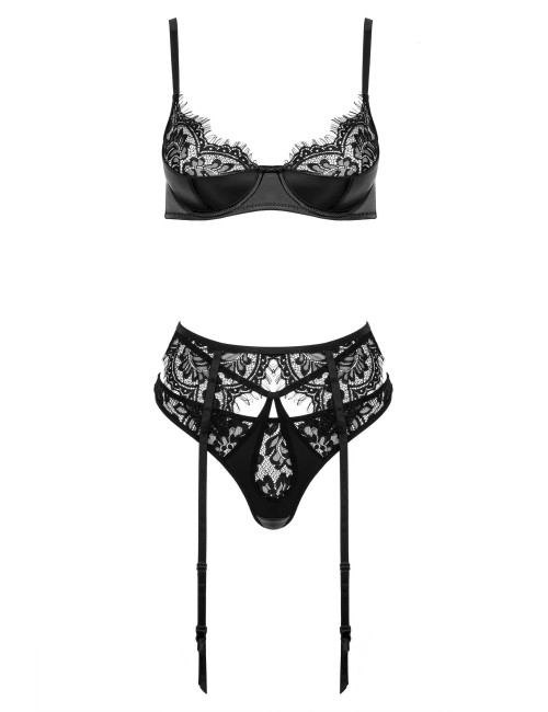 Bezauberndes Ensemble Wetlook 3 Pièces avec Dentelle