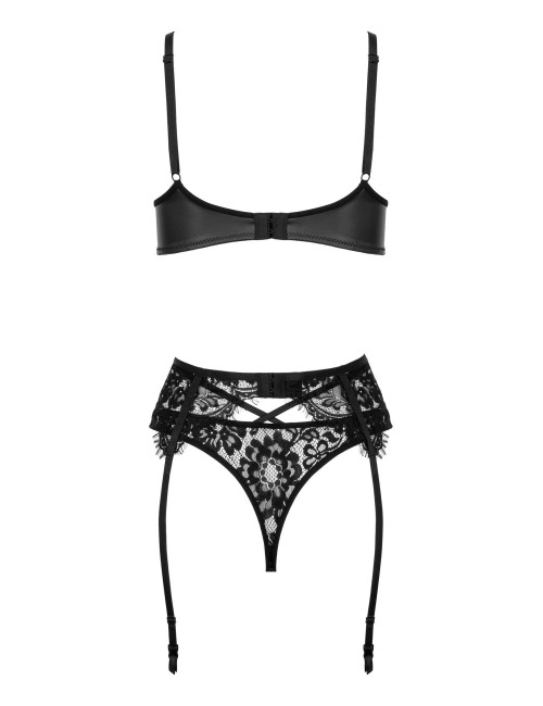 Bezauberndes Ensemble Wetlook 3 Pièces avec Dentelle