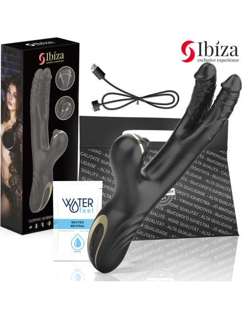 IBIZA - DOUBLE VIBRATEUR TWO DRAGONS NOIR