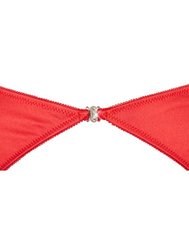 Ensemble lingerie 3 pièces ouvert rouge - Cottelli Lingerie