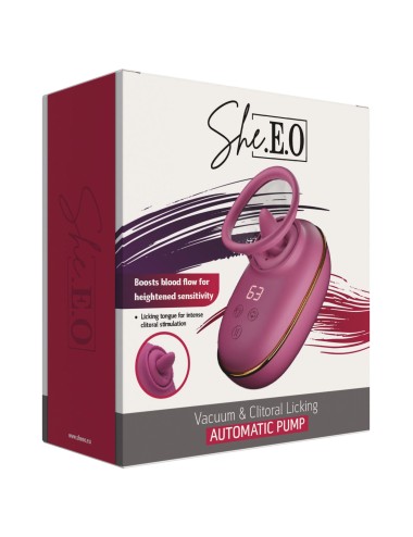 Pompe clitoridienne avec léchage et vibrations - She.E.O