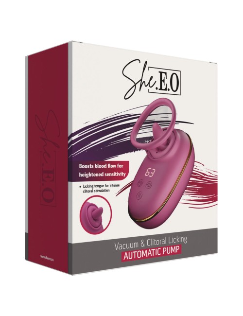 Pompe clitoridienne avec léchage et vibrations - She.E.O