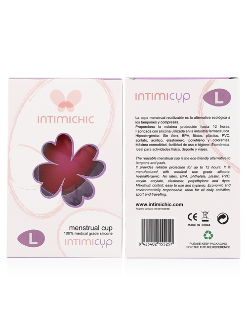 INTIMICHIC - COUPE MENSTRUELLE EN SILICONE MÉDICALE - TAILLE L