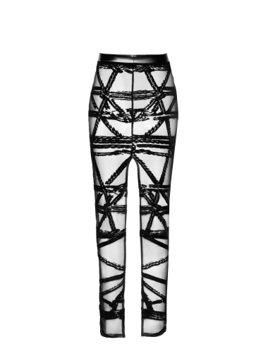 Jupe longue fendue Bondesque F360 - Noir Handmade