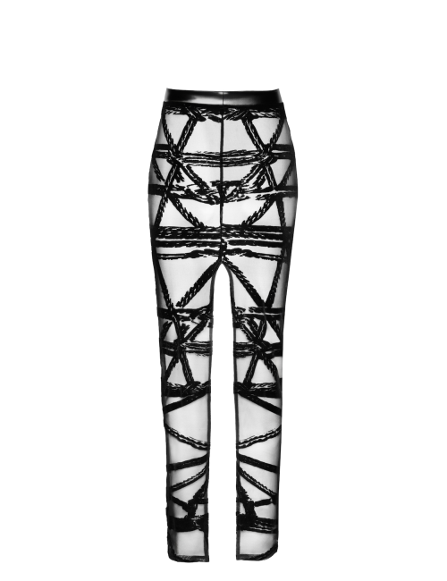 Jupe longue fendue Bondesque F360 - Noir Handmade