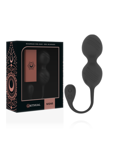 RITHUAL - BALLES DE KEGEL VIBRANTES RECHARGEABLES NISHA NOIRES
