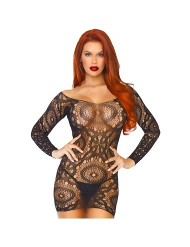 Mini robe dentelle manches longues Leg Avenue