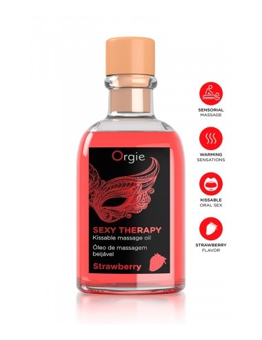 Huile de massage embrassable Sexy Therapy fraise