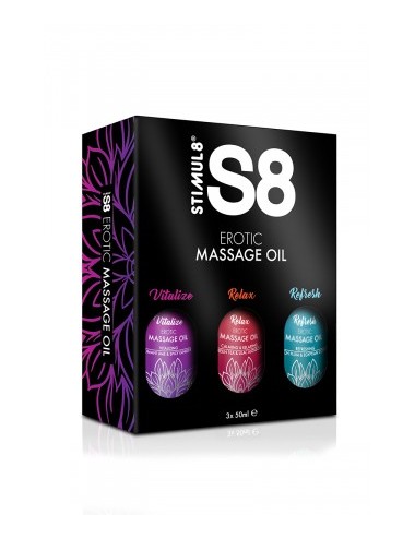 Coffret huiles de massage S8 3x50ml