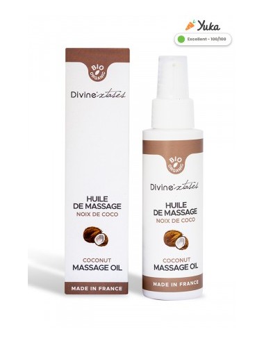 Huile de massage gourmande BIO Noix de coco