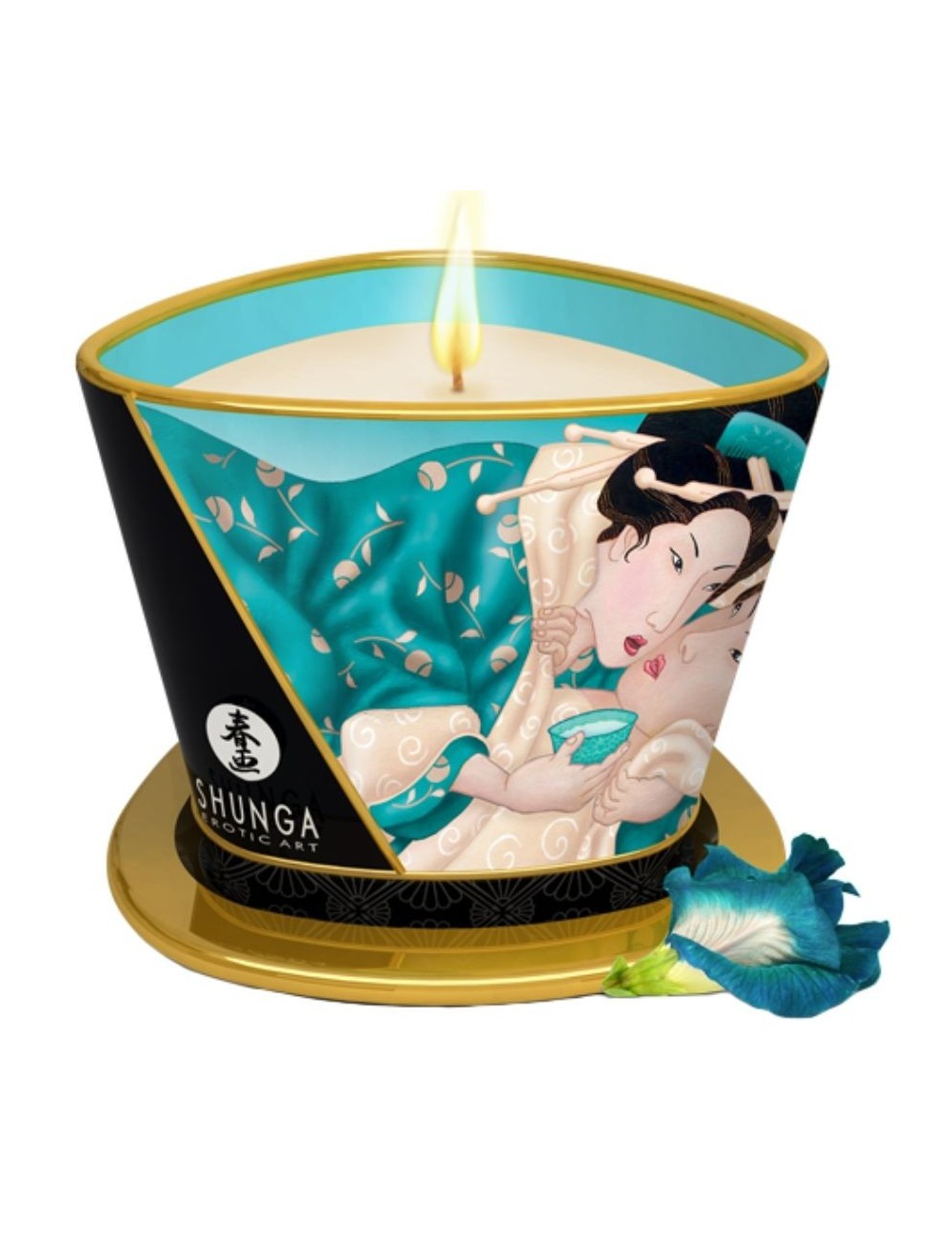 SHUNGA - BOUGIE DE MASSAGE FLEURS DES ÎLES 170 ML