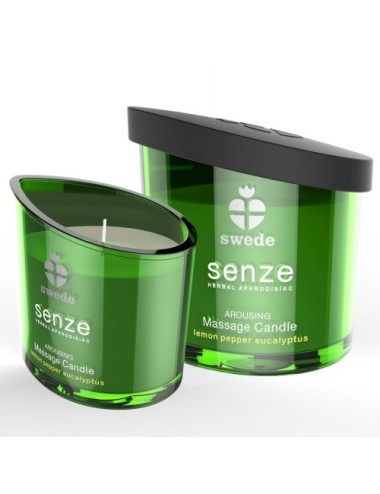SWEDE - SENZE EXCITANTE | BOUGIE DE MASSAGE CITRON, POIVRE, EUCALYPTUS 50 ML