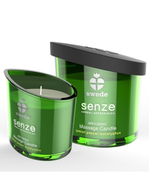 SWEDE - SENZE EXCITANTE | BOUGIE DE MASSAGE CITRON, POIVRE, EUCALYPTUS 50 ML