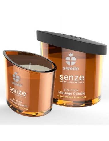 SWEDE - SENZE DIVINITY | BOUGIE DE MASSAGE GIROFLE, ORANGE, LAVANDE 50 ML