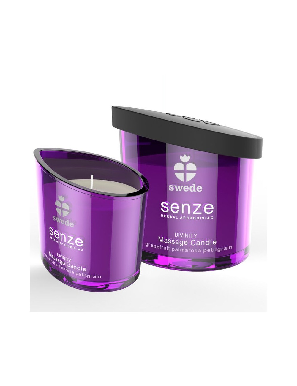 SWEDE SENZE DIVINITY – BOUGIE DE MASSAGE PAMPLEMOUSSE, PALMAROSA & PETITGRAIN 50 ML