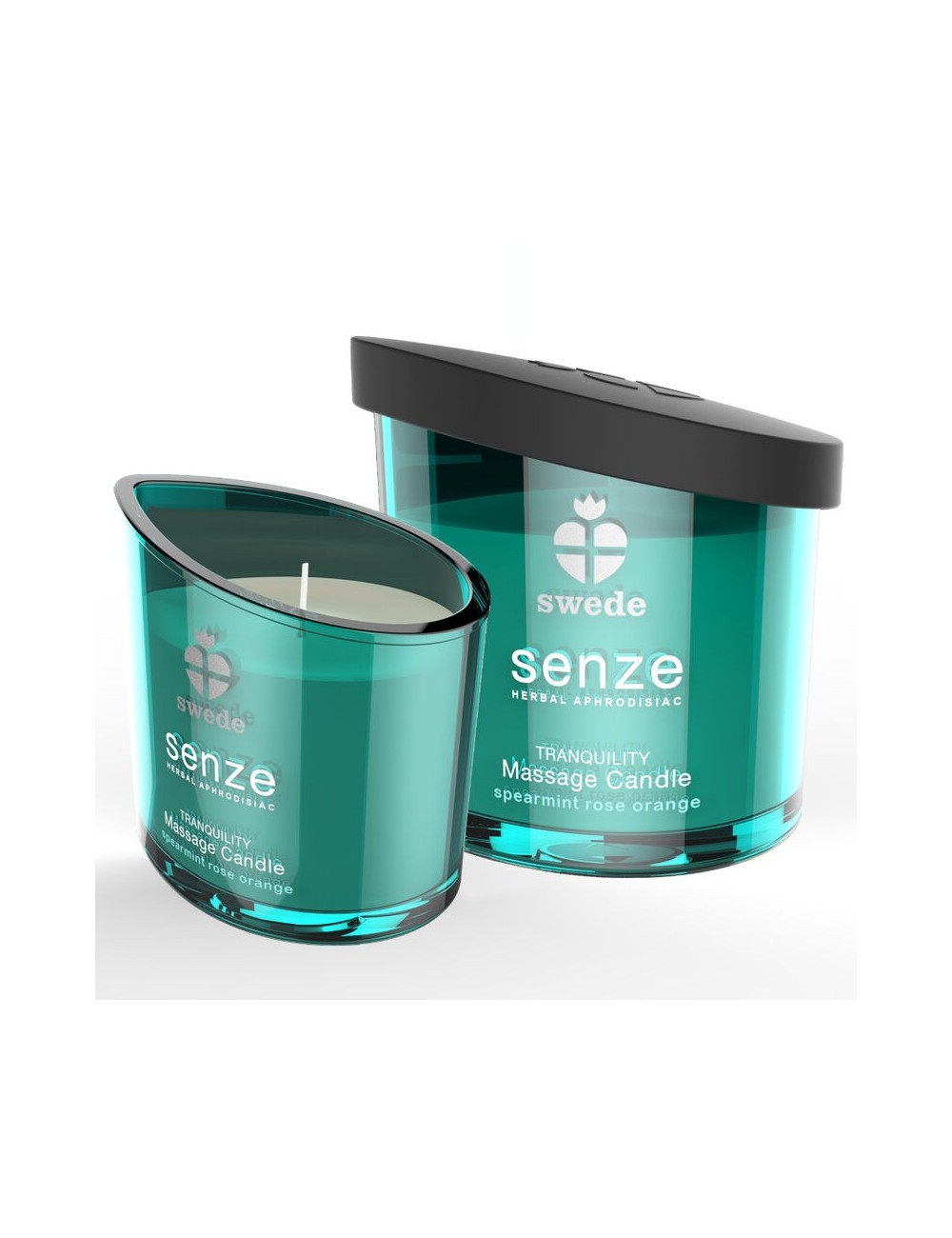 SWEDE - SENZE TRANQUILITY | BOUGIE DE MASSAGE MENTHE VERTE, ROSE, ORANGE 50 ML