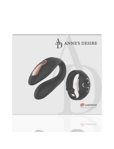 ANNES DESIRE - DUAL PLEASURE TECHNOLOGIE SANS FIL WATCHME NOIR/OR