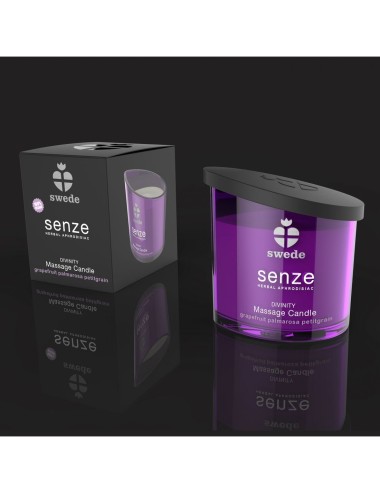 SWEDE SENZE DIVINITY – BOUGIE DE MASSAGE PAMPLEMOUSSE, PALMAROSA & PETITGRAIN 50 ML