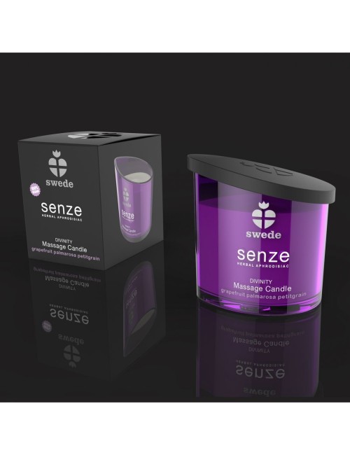 SWEDE SENZE DIVINITY – BOUGIE DE MASSAGE PAMPLEMOUSSE, PALMAROSA & PETITGRAIN 50 ML