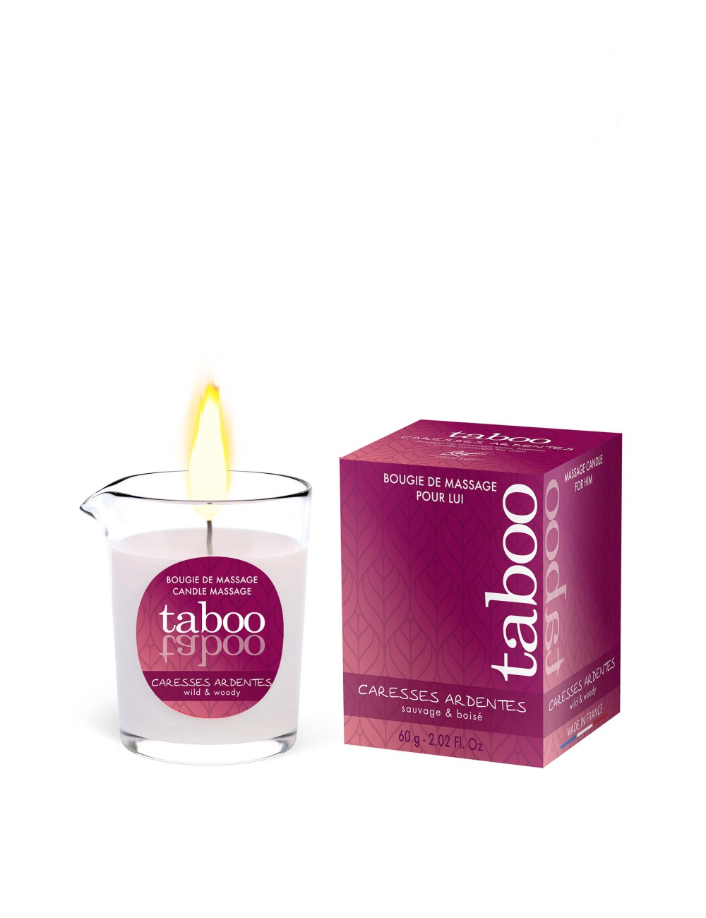 RUF – BOUGIE DE MASSAGE TABOU POUR LUI CARESSES ARDENTES 60 G