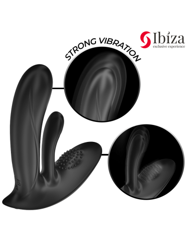 IBIZA - VIBRATEUR PORTABLE AVEC STIMULATION DU POINT G ET DU CLITORIS AVEC TÉLÉCOMMANDE