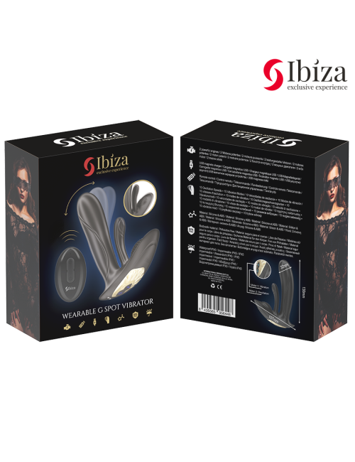IBIZA - VIBRATEUR PORTABLE AVEC STIMULATION DU POINT G ET DU CLITORIS AVEC TÉLÉCOMMANDE