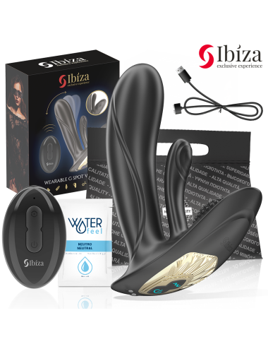IBIZA - VIBRATEUR PORTABLE AVEC STIMULATION DU POINT G ET DU CLITORIS AVEC TÉLÉCOMMANDE