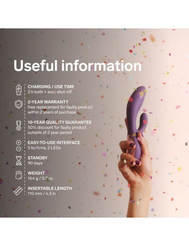 LELO INA Thrust Rabbit Vibrateur Violet – Double Plaisir Absolu | RoselyseLinerie