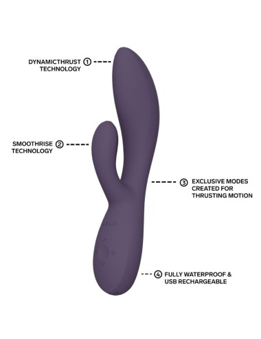 LELO INA Thrust Rabbit Vibrateur Violet – Double Plaisir Absolu | RoselyseLinerie
