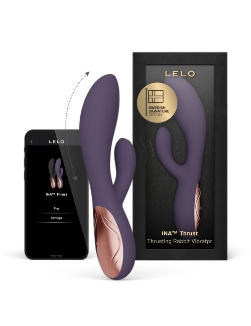 LELO INA Thrust Rabbit Vibrateur Violet – Double Plaisir Absolu | RoselyseLinerie