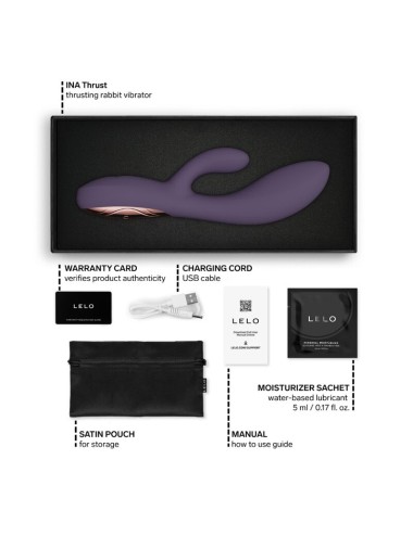 LELO INA Thrust Rabbit Vibrateur Violet – Double Plaisir Absolu | RoselyseLinerie