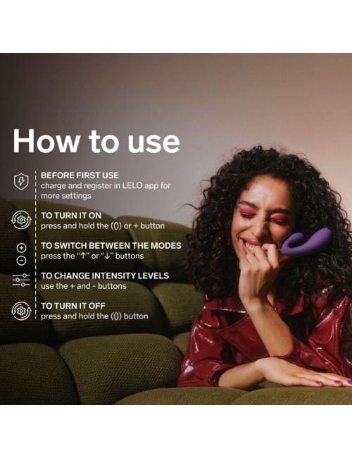 LELO INA Thrust Rabbit Vibrateur Violet – Double Plaisir Absolu | RoselyseLinerie