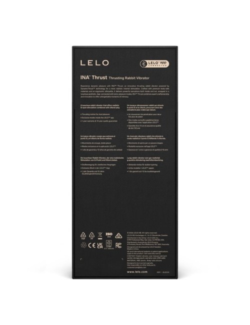 LELO - INA THRUST RABBIT VIBRATEUR À POUSSÉE NOIR