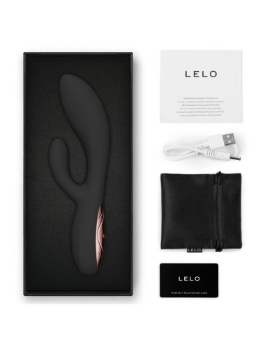 LELO INA Thrust Rabbit Vibrateur Noir – Double Plaisir Absolu | RoselyseLinerie