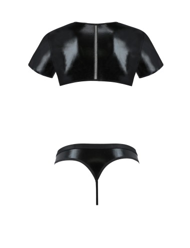 Ensemble Peter noir Passion 057 – Lingerie wetlook sexy homme