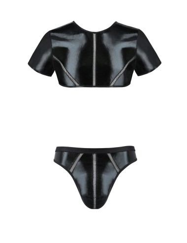 Ensemble Peter noir Passion 057 – Lingerie wetlook sexy homme
