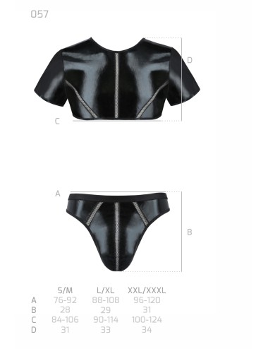 Ensemble Peter noir Passion 057 – Lingerie wetlook sexy homme