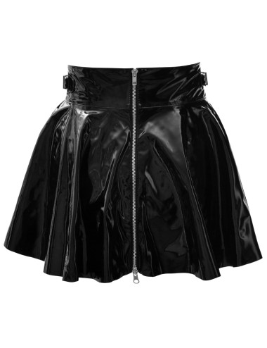 Mini Jupe Vinyl Ultra Évasée Black Level – Pouvoir Sexy & Allure Sulfureuse