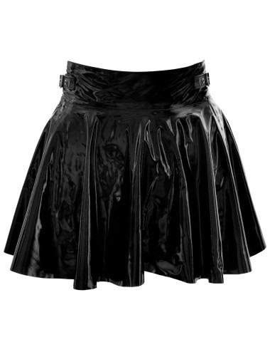Mini Jupe Vinyl Ultra Évasée Black Level – Pouvoir Sexy & Allure Sulfureuse