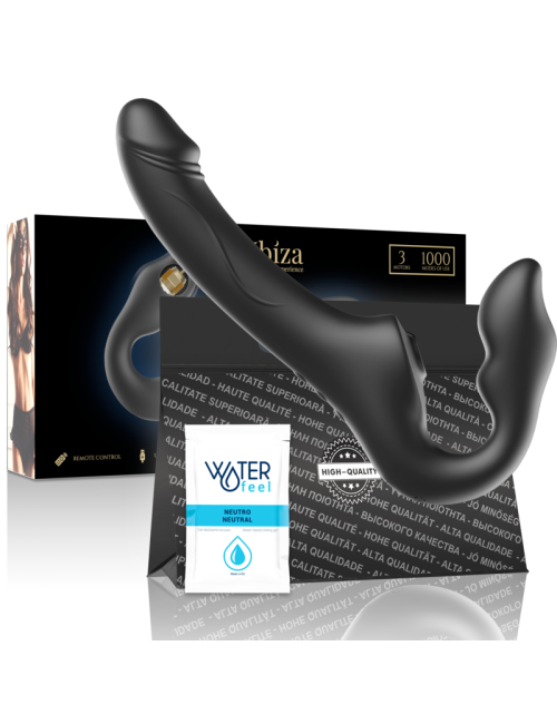 IBIZA - VIBRATEUR SANS SANGLE TÉLÉCOMMANDE 3 MOTEURS 1000 COMBINAISONS.