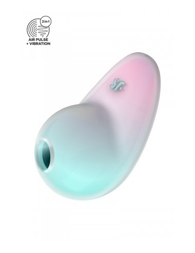 Stimulateur Pixie Dust air pulsé et vibrations - rose et menthe