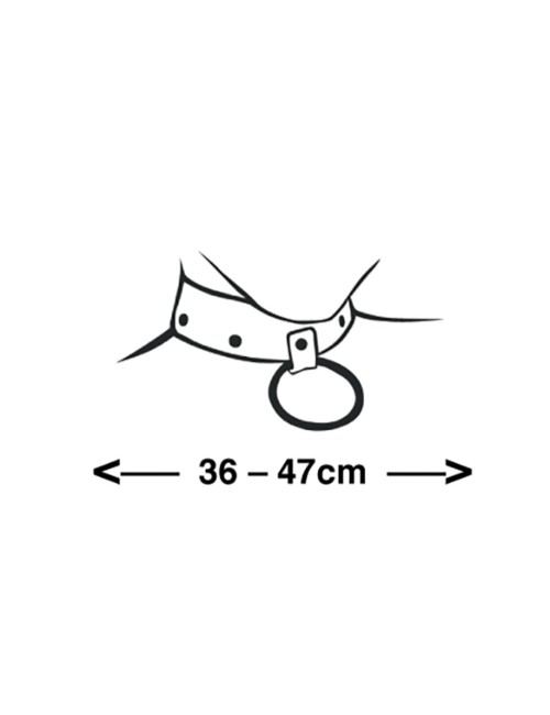 Collier en Cuir Noir avec Chaînes Métalliques Zado