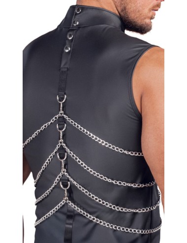 Body Contour Wetlook avec Col - S/M - Noir