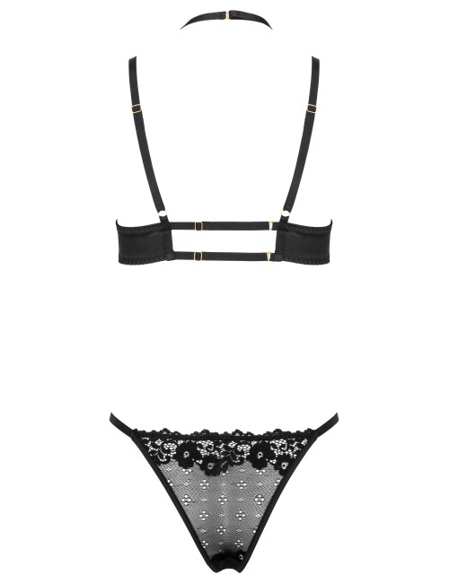 Znsemble lingerie 2 pièces noir en dentelle Lacina